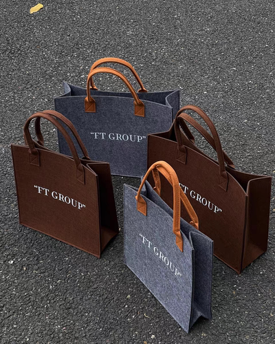 2025新款毛毡包通勤包大容量高级感轻便百搭通勤包礼品袋定制logo