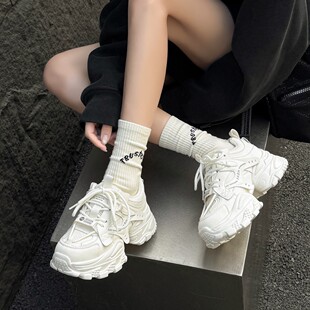 厚底轻便加绒老爹鞋女2025新款秋款女款鞋子女爆款软底不累脚百搭