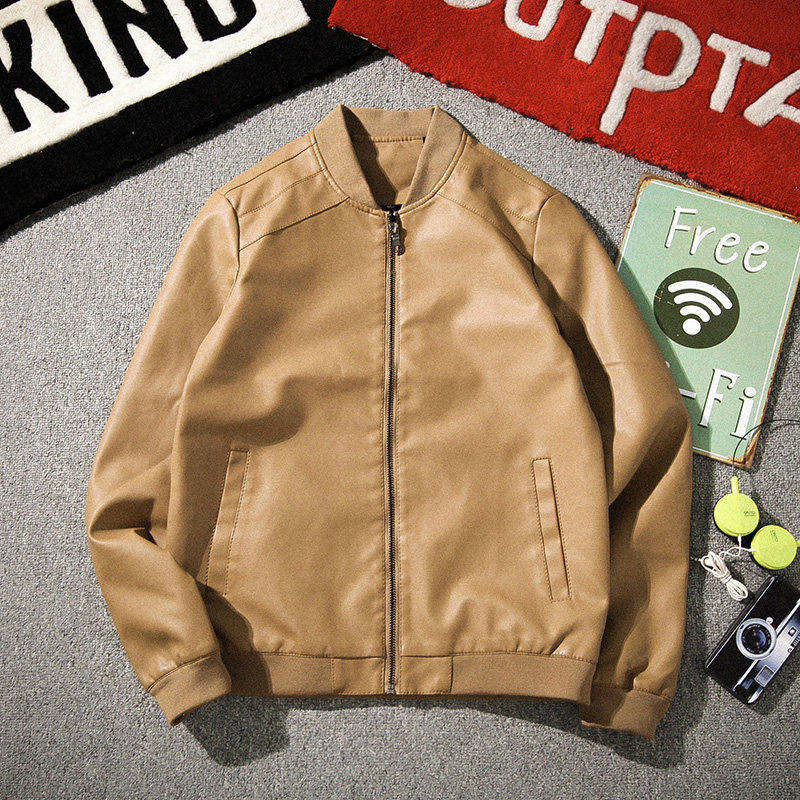 18秋季男士机车皮衣百搭时尚外套男韩版修身短款皮夹克男装潮青年在类目 男装, 皮衣中 - 来自Buy2taobao.com提供专业的淘宝代购服务