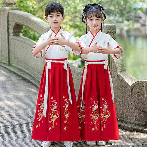国学服演出服三字经书童