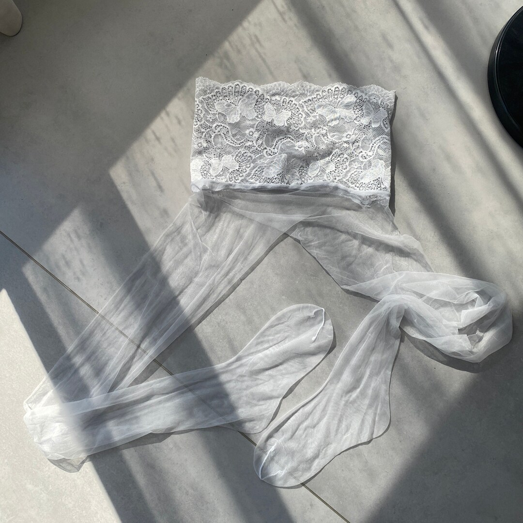 西西里纯欲白深裆无缝丝袜超薄0d黑丝连裤袜诱惑蕾丝腰口丝滑攻速