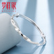 梦祥银莫比乌斯实心足银手镯女年轻款 推拉送女友七夕情人节礼物