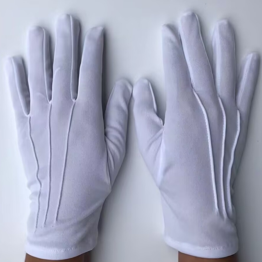 演出礼宾执勤薄款保安夏季白手套