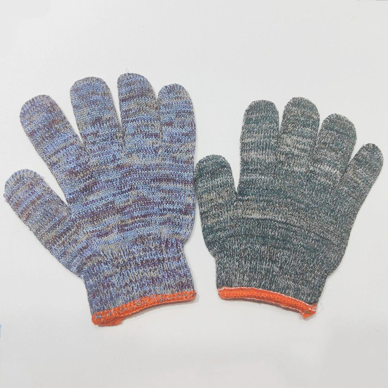 中小学生棉纱手套花纱线手套园艺男女童劳保防磨小朋友防护劳保课