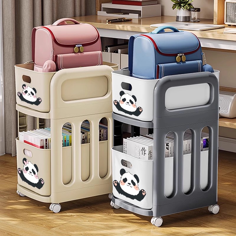 日本书包置物架收纳可移动小推车