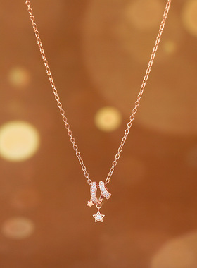 设计感流星项链女夏季时尚吊坠锁骨链日韩网红饰品2024年新款