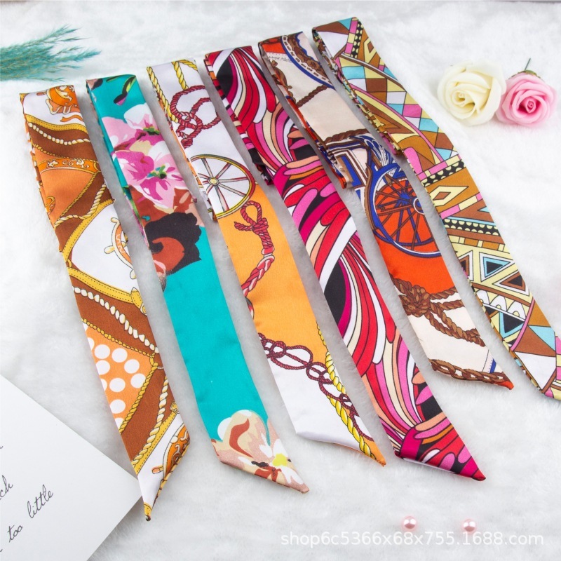 小丝巾百搭蝴蝶结绑包长条斜角细窄发带飘带礼盒伴手礼绑带