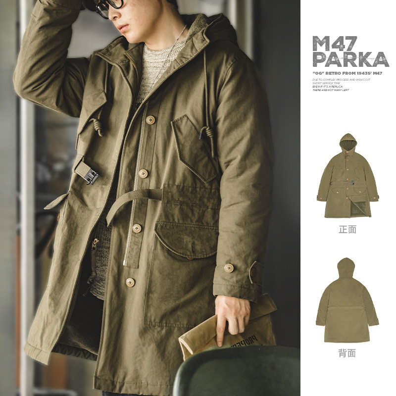 马登工装M47派克服保暖棉衣外套