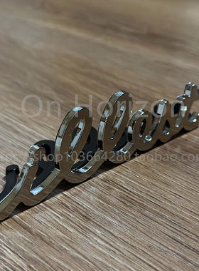 illest汽车金属车贴 HELLAFLUSH风格 恐高症改装车尾标黑色电镀银