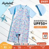 洋气新款 夏女童美人鱼炫彩儿童泳装 中大儿童女孩连体泳衣游泳装