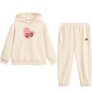 爱法贝童装春秋新款女童运动套装儿童2件套卫衣学生装宽松