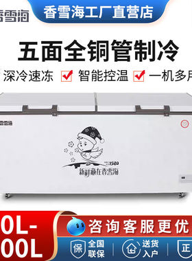 香雪海新款BDBC-780A铜管880升商用大容量冷冻冷藏单温省电冷柜