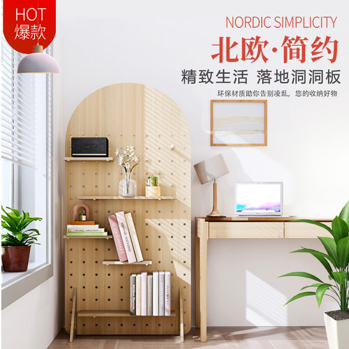 实木移动落地健身瑜伽收纳置物架