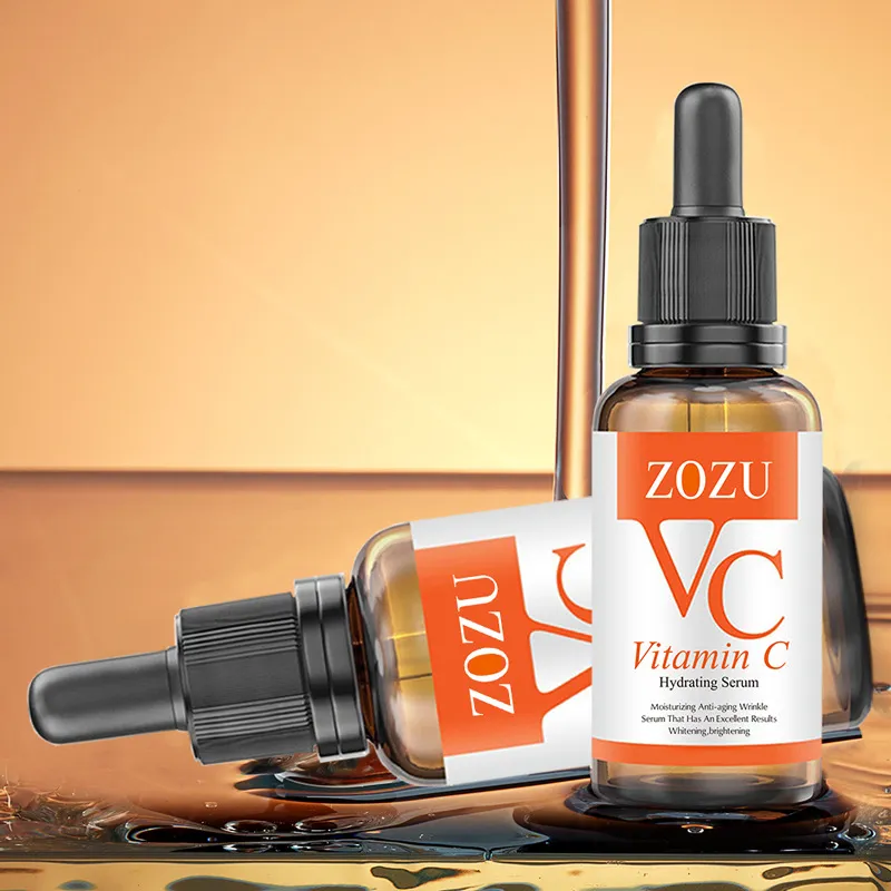 全英文VC精华液30ml ZOZU维生素C补水保湿滋润跨境外贸护肤品