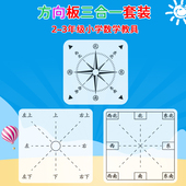 小学生透明方向板学具二三年级数学教具东南西北指南针数位顺序表