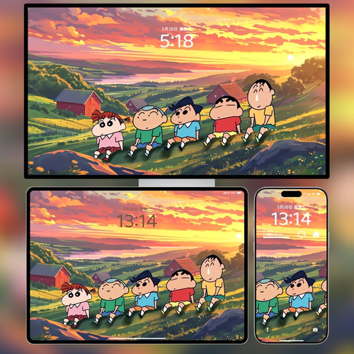 420张 蜡笔小新电脑平板ipad手机iPhone高清2K4K壁纸合集超清图片