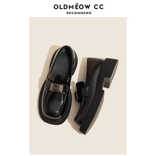 牛皮版~真皮厚底乐福鞋女2026新款春季百搭英伦风黑色小皮鞋单鞋