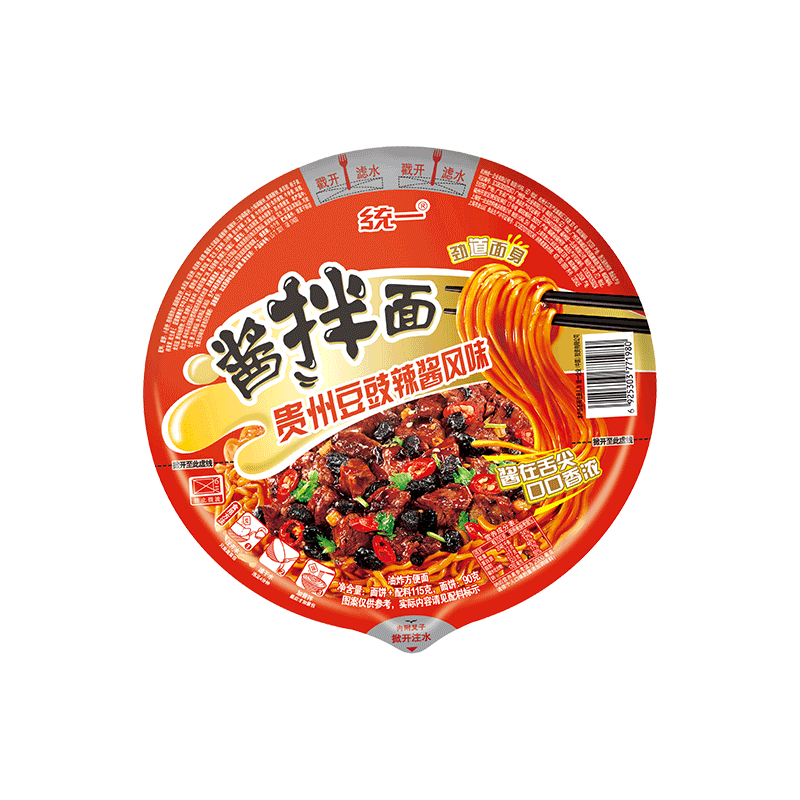 统一酱拌面12碗整箱装即食夜宵