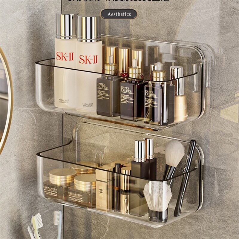 浴室卫生间置物架洗漱台免打孔挂式化妆品面膜护肤品杂物收纳架子