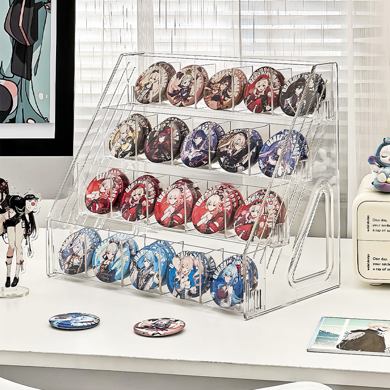 桌面阶梯透明亚克力周边多层