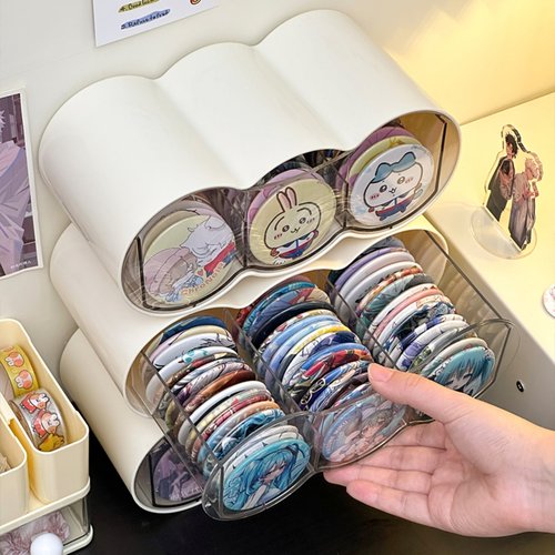 桌面吧唧收纳盒大容量