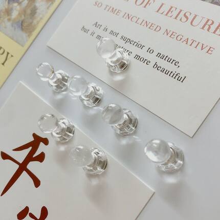 透明磁吸图钉冰箱贴封口磁性贴小号密封磁力贴创意北欧ins风磁吸