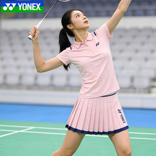 速干上衣215115 翻领短袖 官方YONEX尤尼克斯羽毛球服套装 女polo衫
