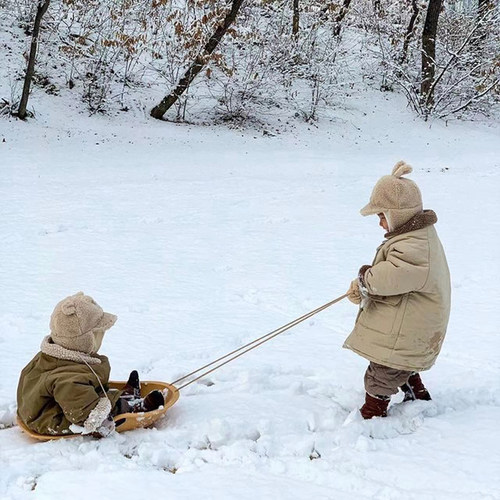 儿童加厚滑雪板小孩雪爬犁雪橇车