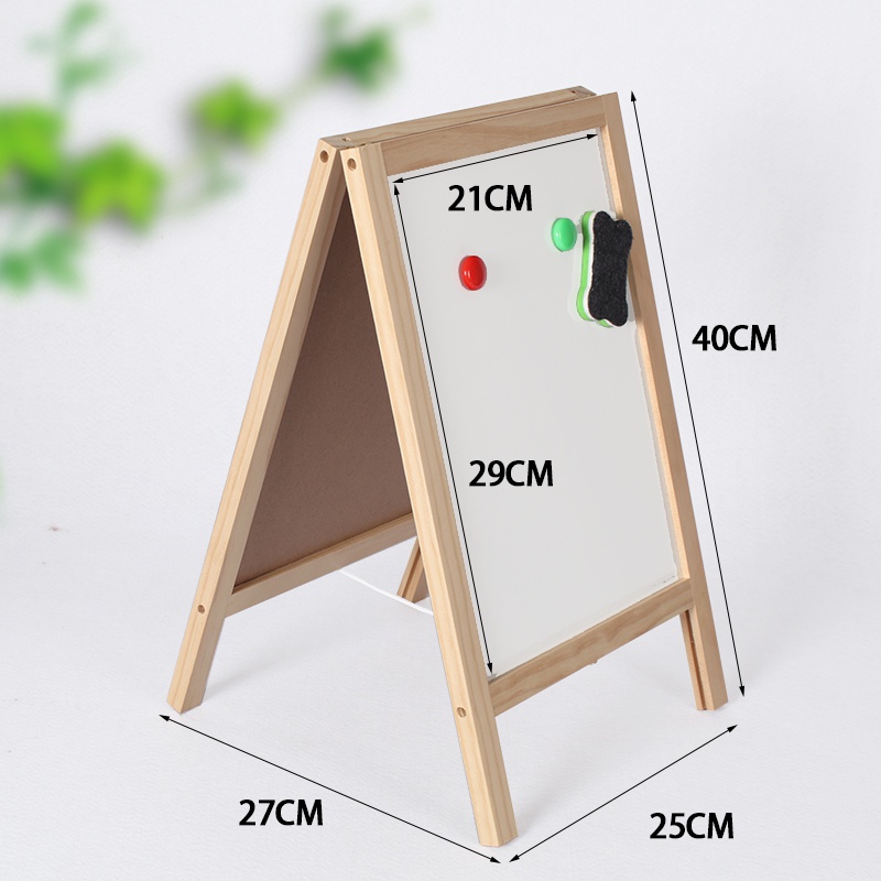 支架磁性用儿童广告展示店铺木质牌黑板奶茶式小实粉笔店手写吧台