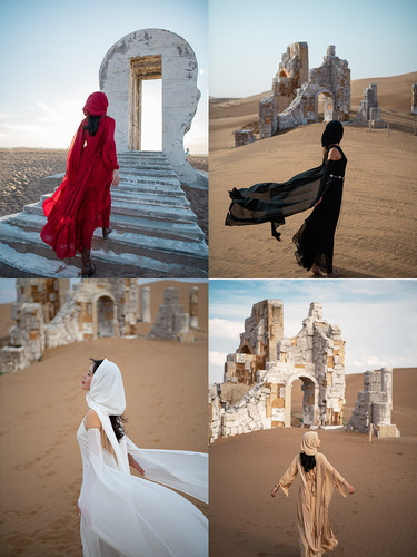 理想三旬春夏秋长飘带民族风披肩