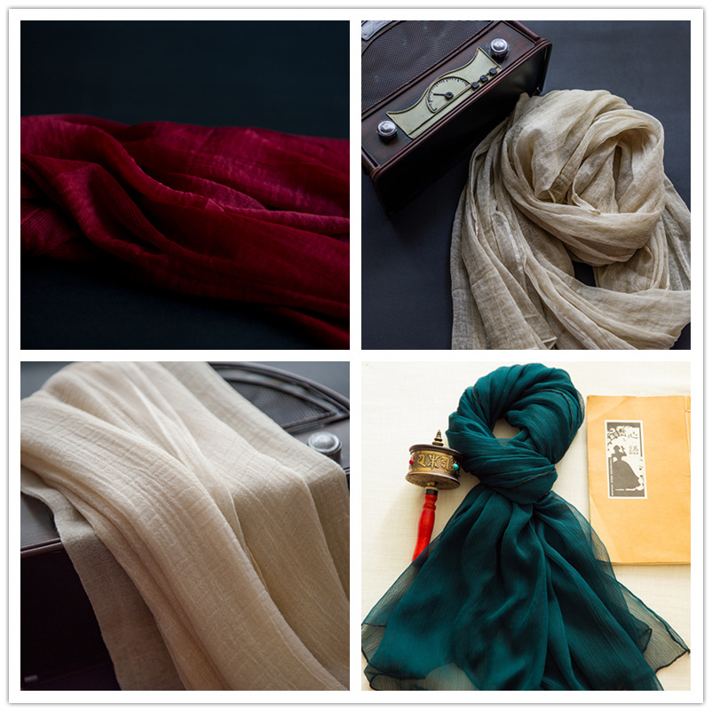 理想三旬围巾纱巾女春秋披肩两用桑蚕丝丝巾女夏季沙滩巾旅游拍照