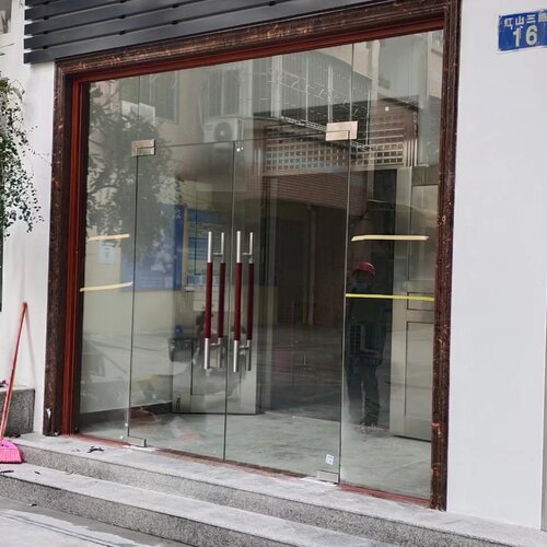 广州佛山东莞 钢化玻璃门 玻璃隔断 商铺玻璃门定制 上门安装
