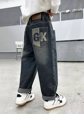 2025新款男童韩版宽松牛仔裤