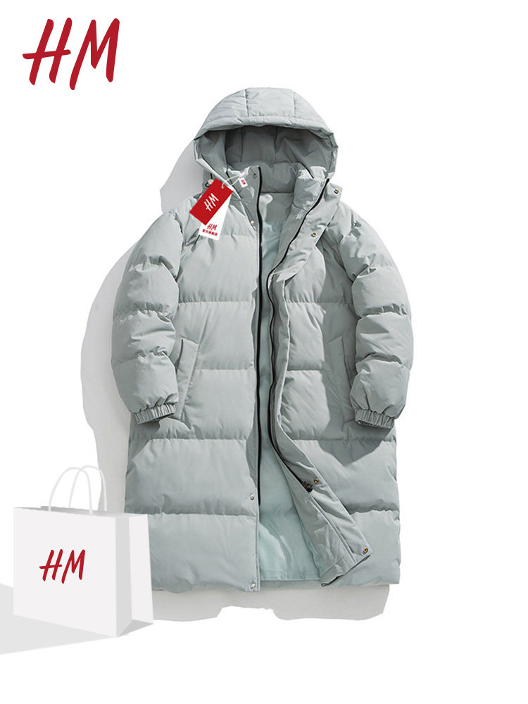 [지역 30% 할인] 쇼핑몰 출금 ? 브랜드 할인 ? HM XIUHE 의류 ? 후드 심플 미드 길이 코튼 코트