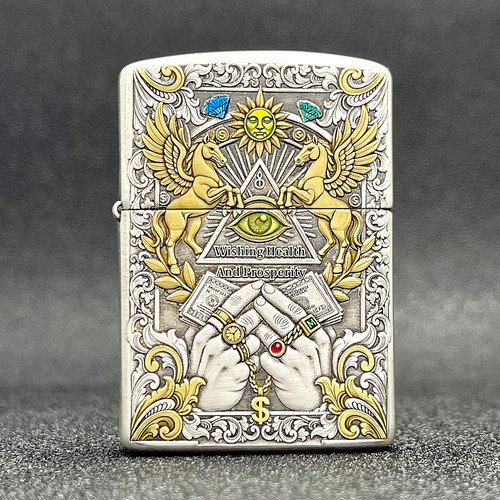 ZIPPO正品之宝打火机时驭财富