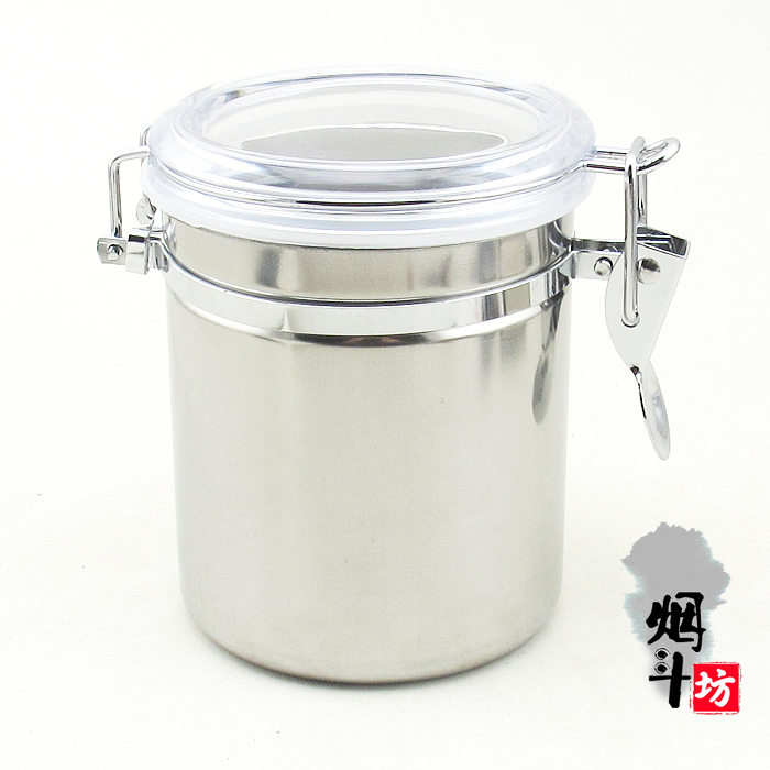 Airproof Pot 保湿罐不锈钢密封保湿盒 烟具配件 配送保湿片 中号