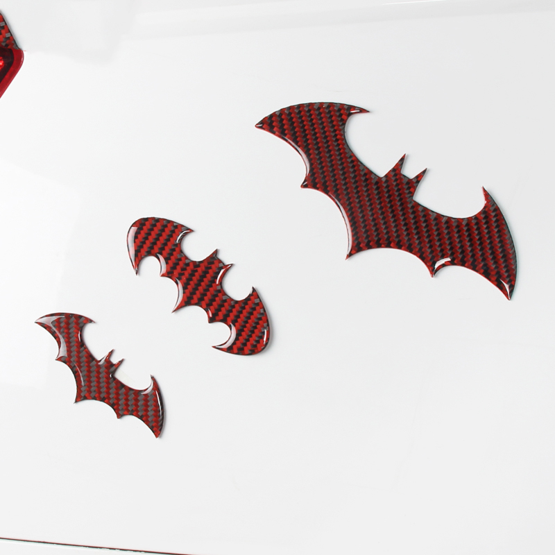 Carbon fiber batmobile sticker Motorcycle car modified body scratch occlusion decoration sticker 3D three-dimensional epoxy non-sticker