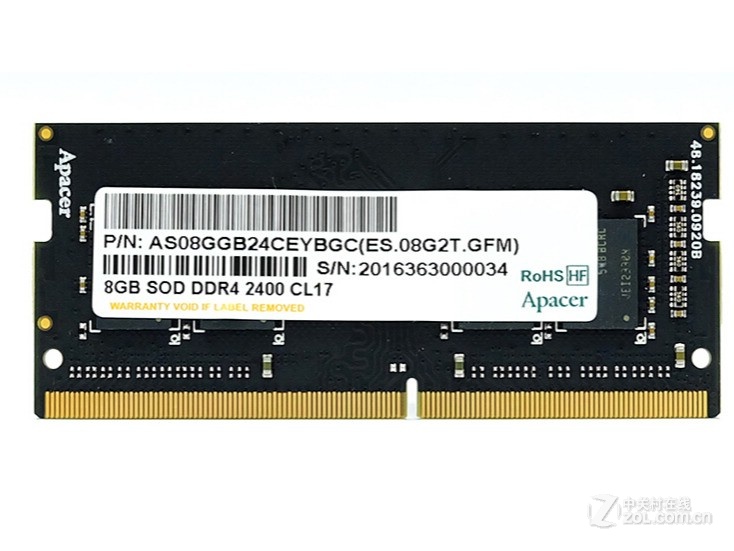 Apacer宇瞻 4GB 8G SOD DDR4 2400 2666 CL17 CL19 笔记本内存条