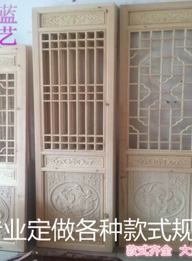 东阳木雕仿古门窗月洞门定制