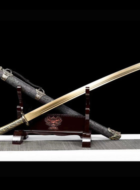 龙泉市刀剑清腰刀金属柄高锰钢