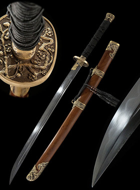 寒梅清刀龙泉市花纹钢覆土烧刃