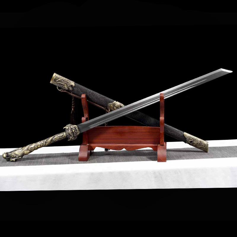 皇极唐横刀汉剑手工锻打花纹钢锰
