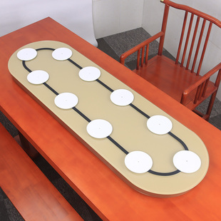 长方形桌子上的转盘家用遥控电动转动器酒店别墅长条餐桌旋转转盘