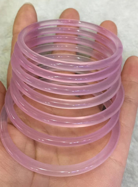 少女风极细款红白绿美人玉髓手镯