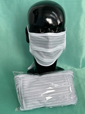 防静电布口罩无尘可水洗面罩电子厂防尘洁透气绑带单双层重复使用