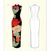 加绒网红复古秋冬新中式 秋辞香 艳丽 显瘦收腰气质长裙连衣裙