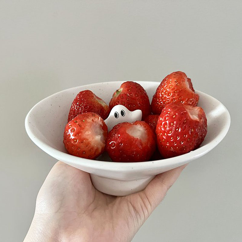 国内现货幽灵碗可爱水果碗早餐麦片燕麦碗蓝莓碗草莓碗陶瓷水果碗