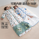 儿童睡袋春秋冬季秋冬款恒温中大童加厚宝宝两用防踢被子神器四季