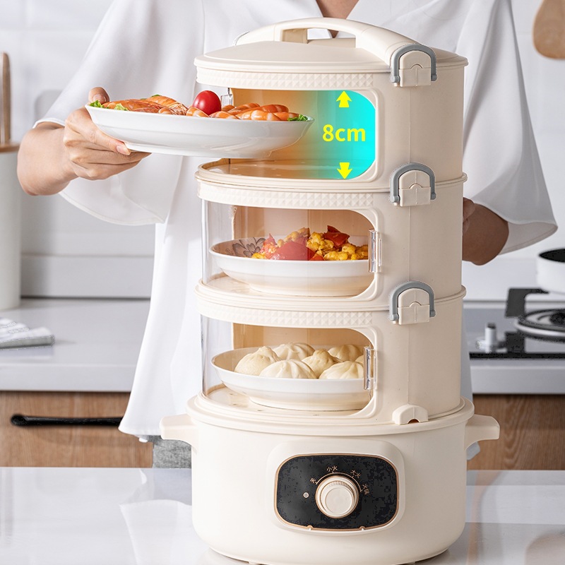 家用餐桌罩饭菜罩新款分层式插电加热冬天热菜神器多功能保温菜桶