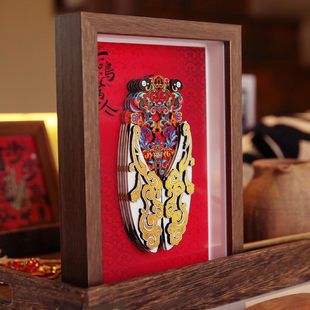 3D立体多层纸艺实木质相框 复古风夏蝉一鸣惊人状元郎摆件送礼物